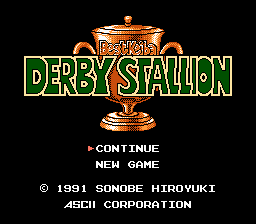 Best Keiba: Derby Stallion title screen for Famicom